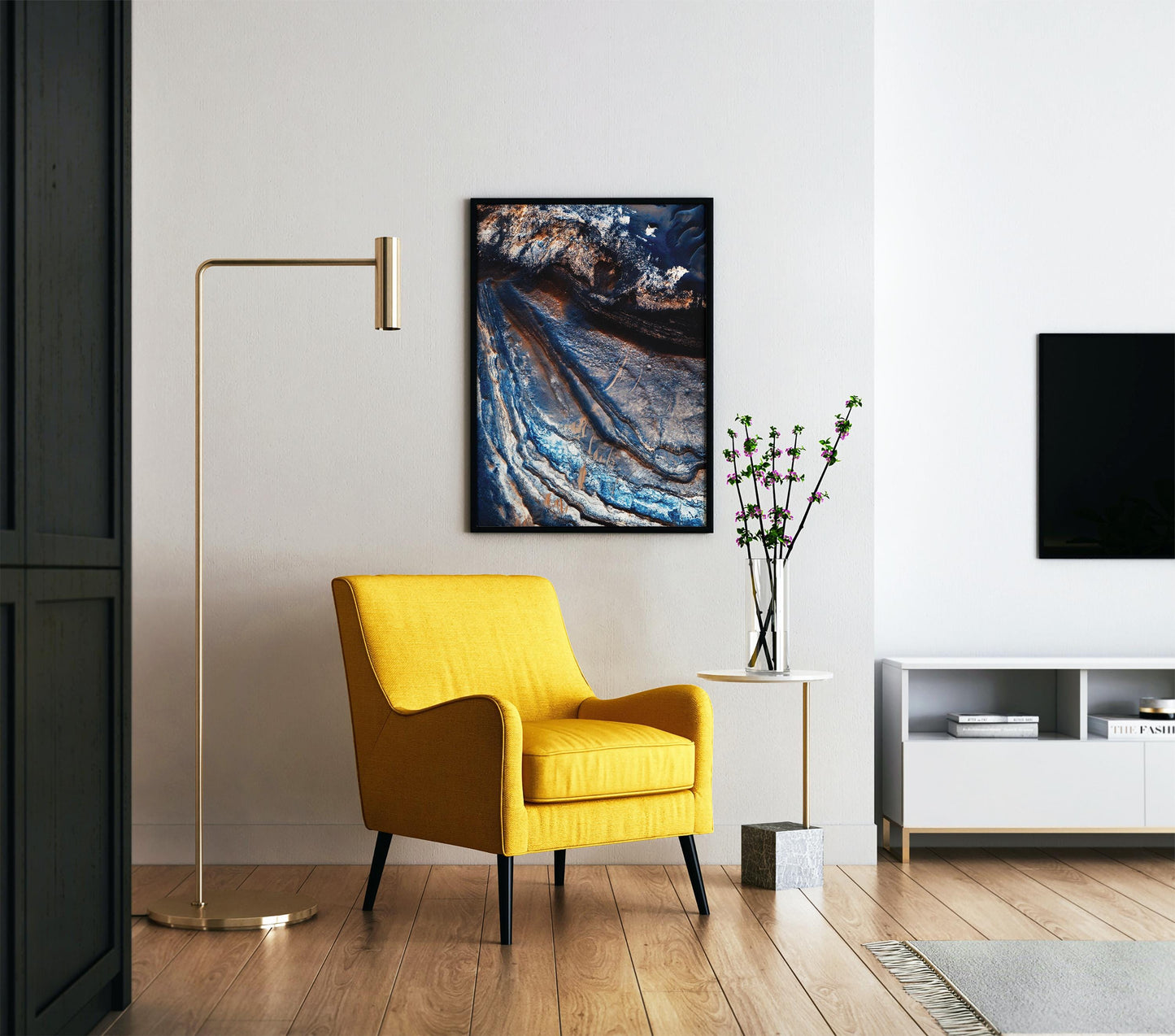 Mars Korolev Crater Print – Colorful NASA Space Art | Vibrant Martian Landscape Poster