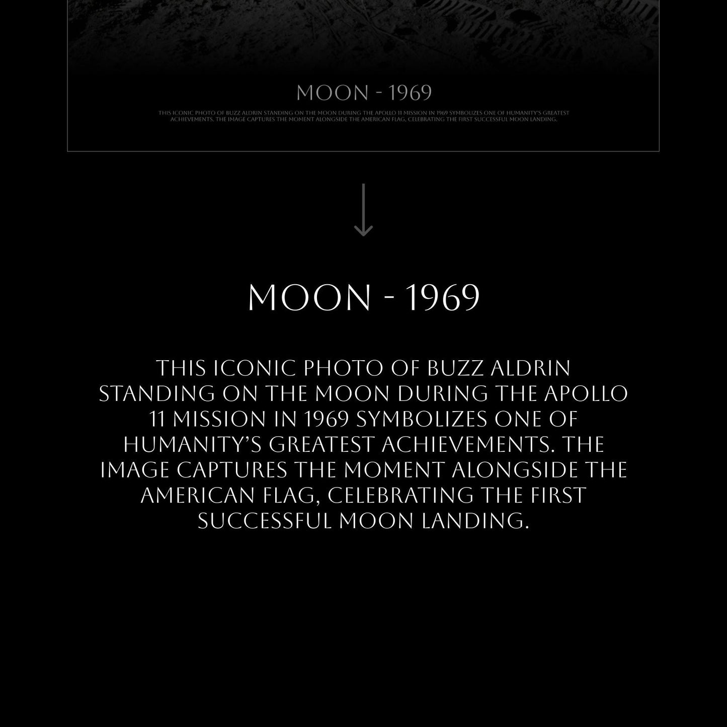 Apollo 11 Moon Poster - NASA Space Print | Buzz Aldrin Lunar Surface Art