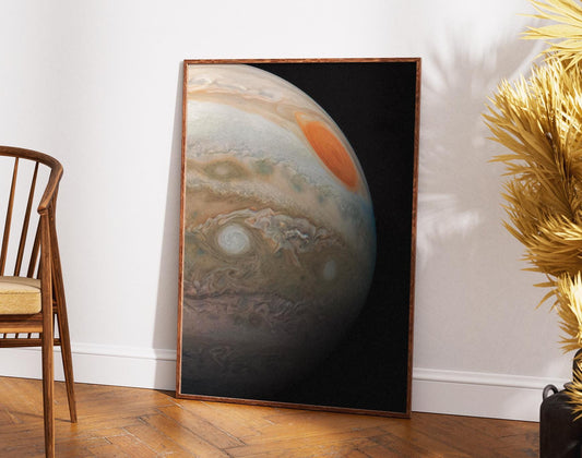 Jupiter Great Red Spot Print - NASA Space Poster | Modern Space Wall Art