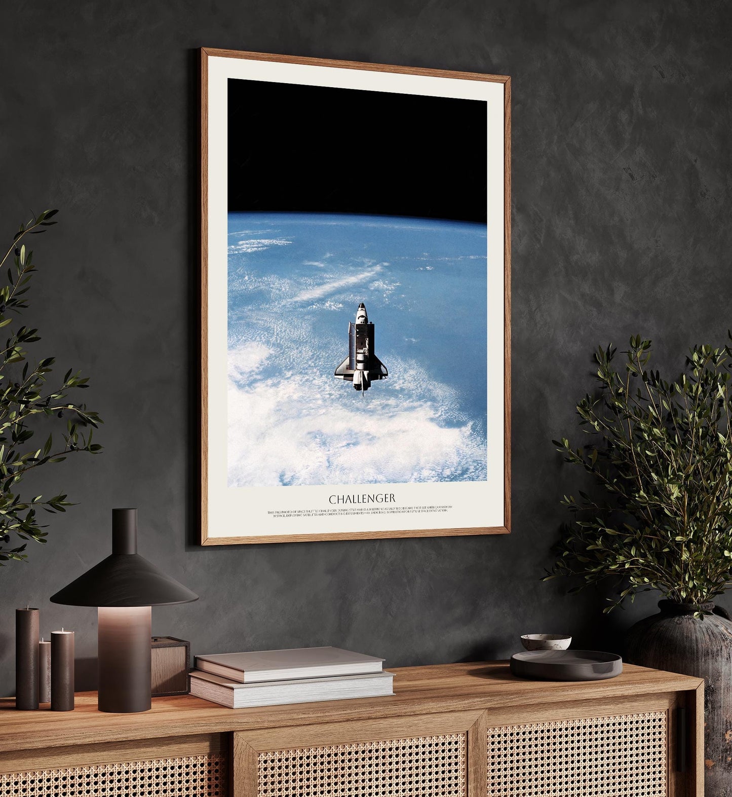 Space Shuttle Challenger Print – NASA Wall Art | STS-7 Mission Poster Framed