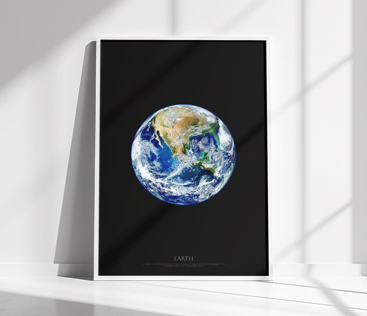 Earth from Space Poster | United States From Space | California USA | Blue Marble Wall Art | NASA Space Photography | Modern Home Decor