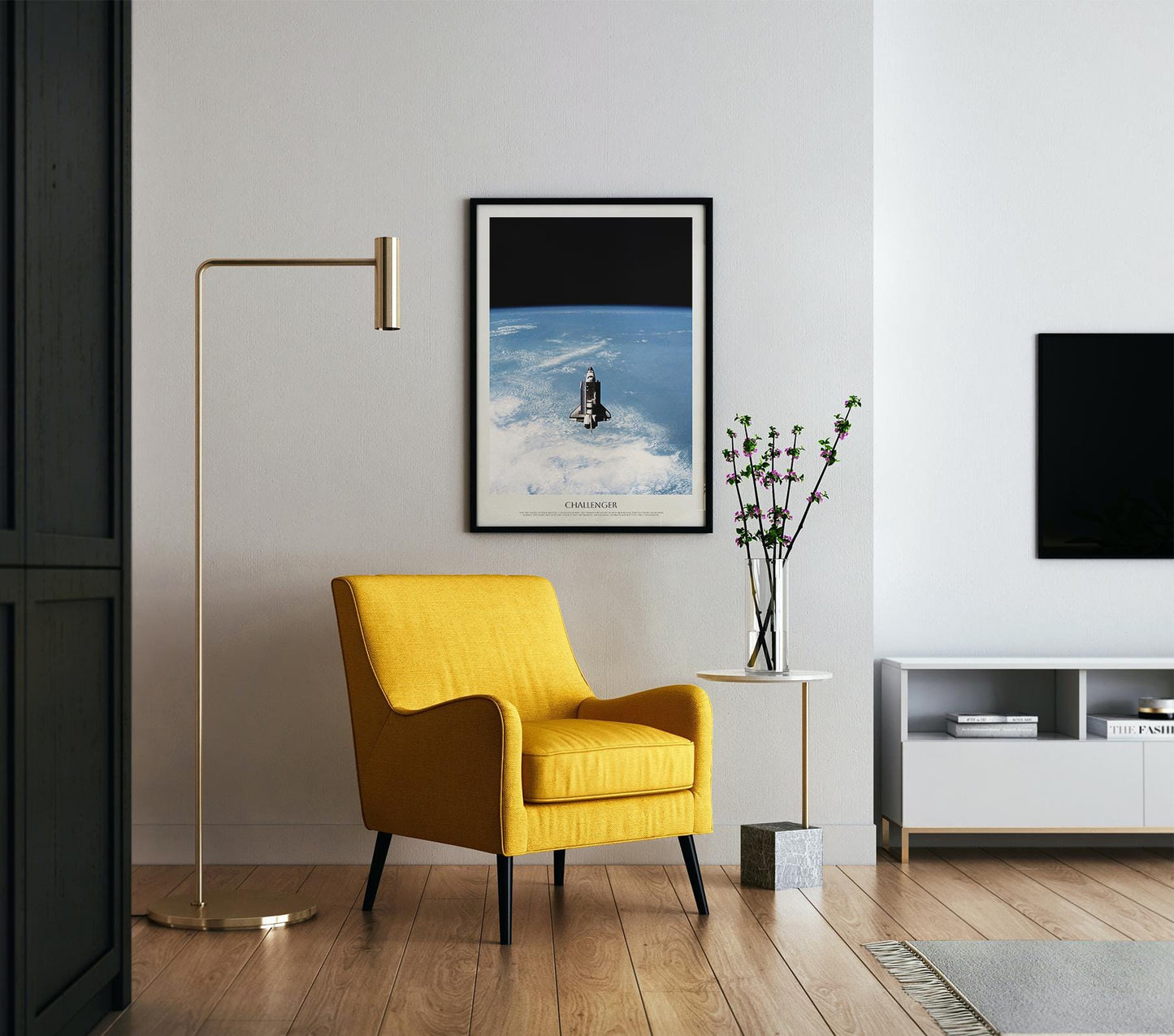 Space Shuttle Challenger Print – NASA Wall Art | STS-7 Mission Poster Framed