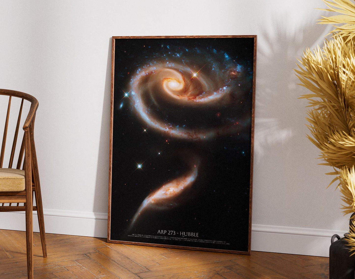 Galaxy Print Poster – ARP 273 Hubble Telescope NASA Space Wall Art Decor