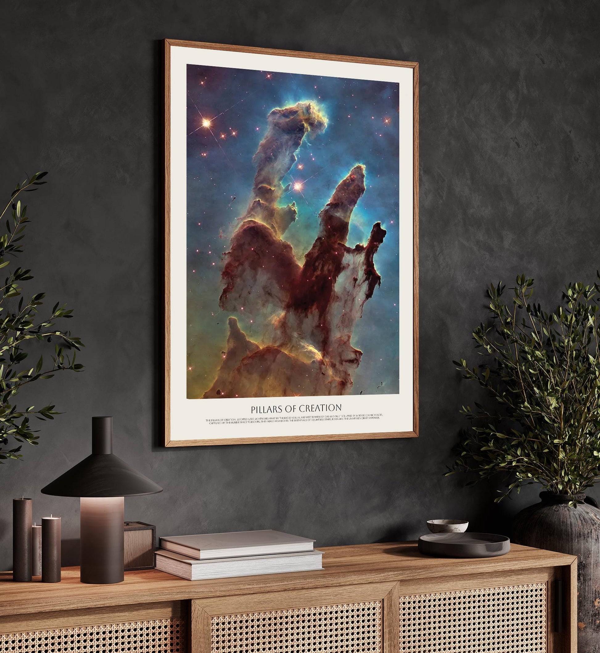 Messier 16, Pillars of Creation in The Eagly Nebula by Hubble Space Telescope - M16