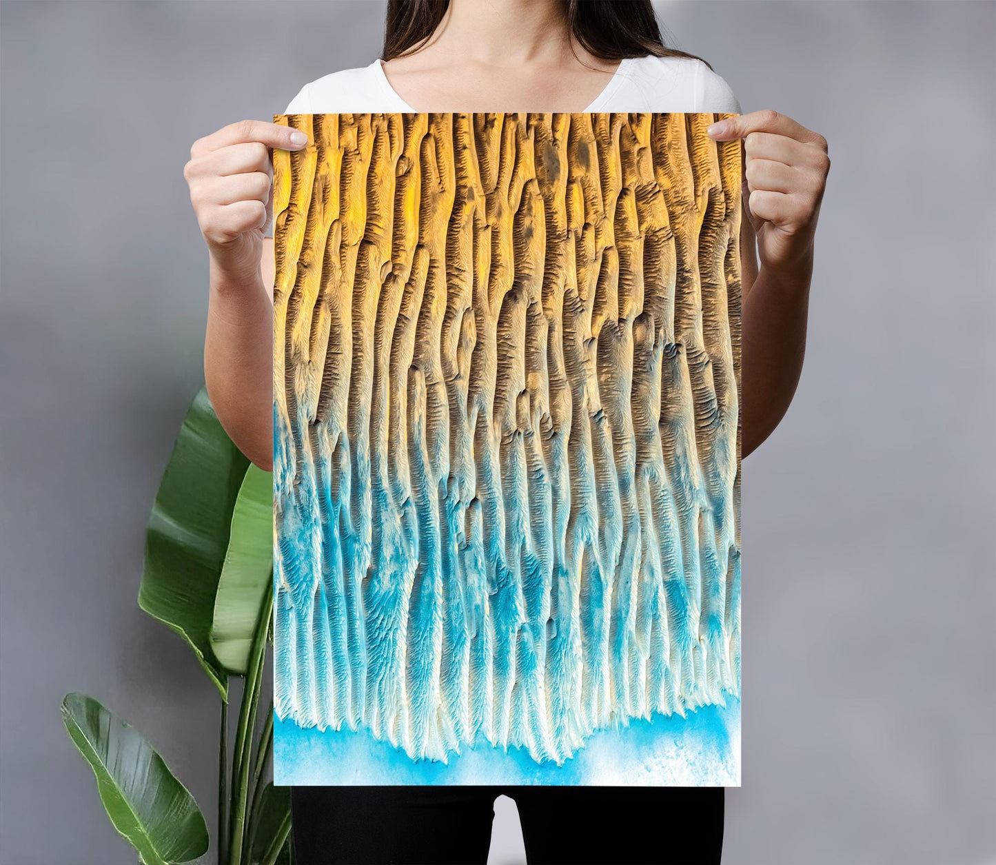 Mars Landscape Print - NASA Mars Poster with Martian Dune Photo & Space Wall Art