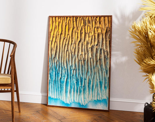 Mars Landscape Print - NASA Mars Poster with Martian Dune Photo & Space Wall Art