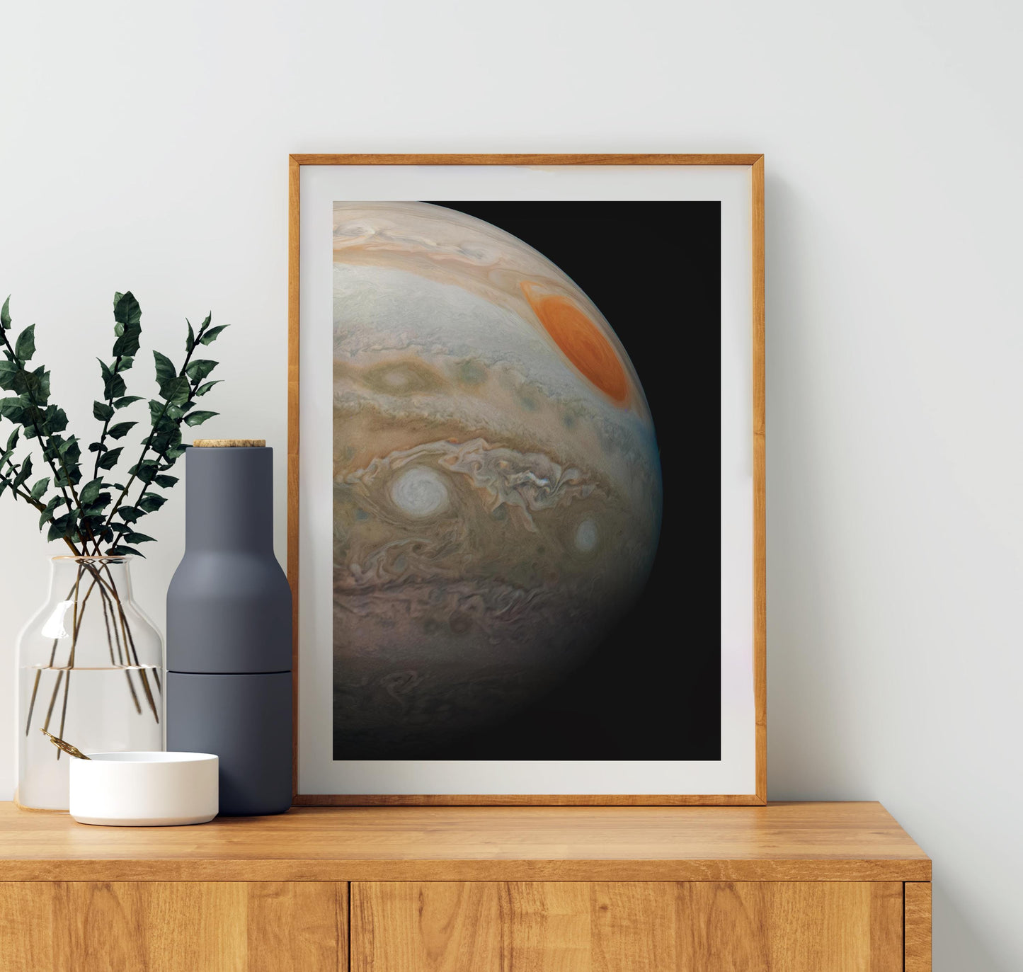 Jupiter Great Red Spot Print - NASA Space Poster | Modern Space Wall Art
