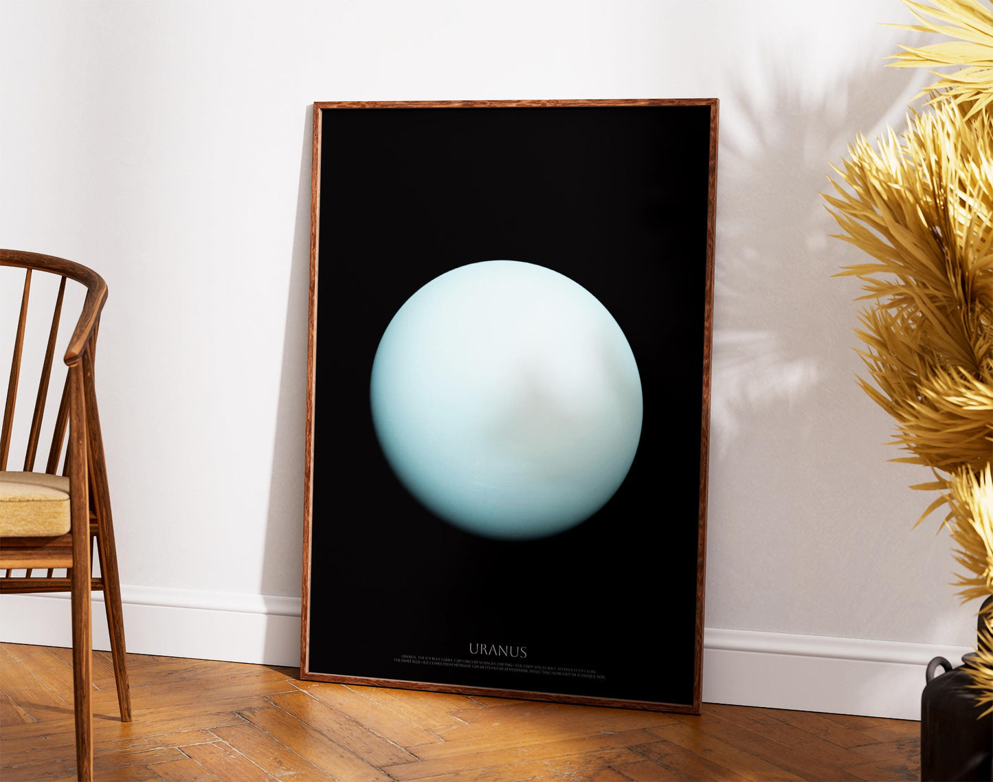 Uranus Planet Print - Ice Giant Art | Voyager 2 Space Wall Art Poster