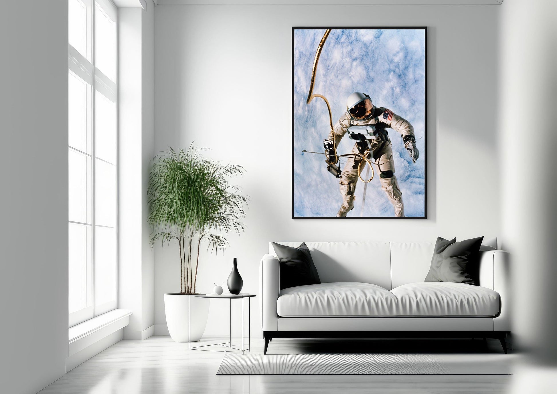 Astronaut Spacewalk Poster | Iconic NASA Photography | Ed White&#39;s Historic EVA | Outer Space Wall Art | Perfect Gift for Space Enthusiasts