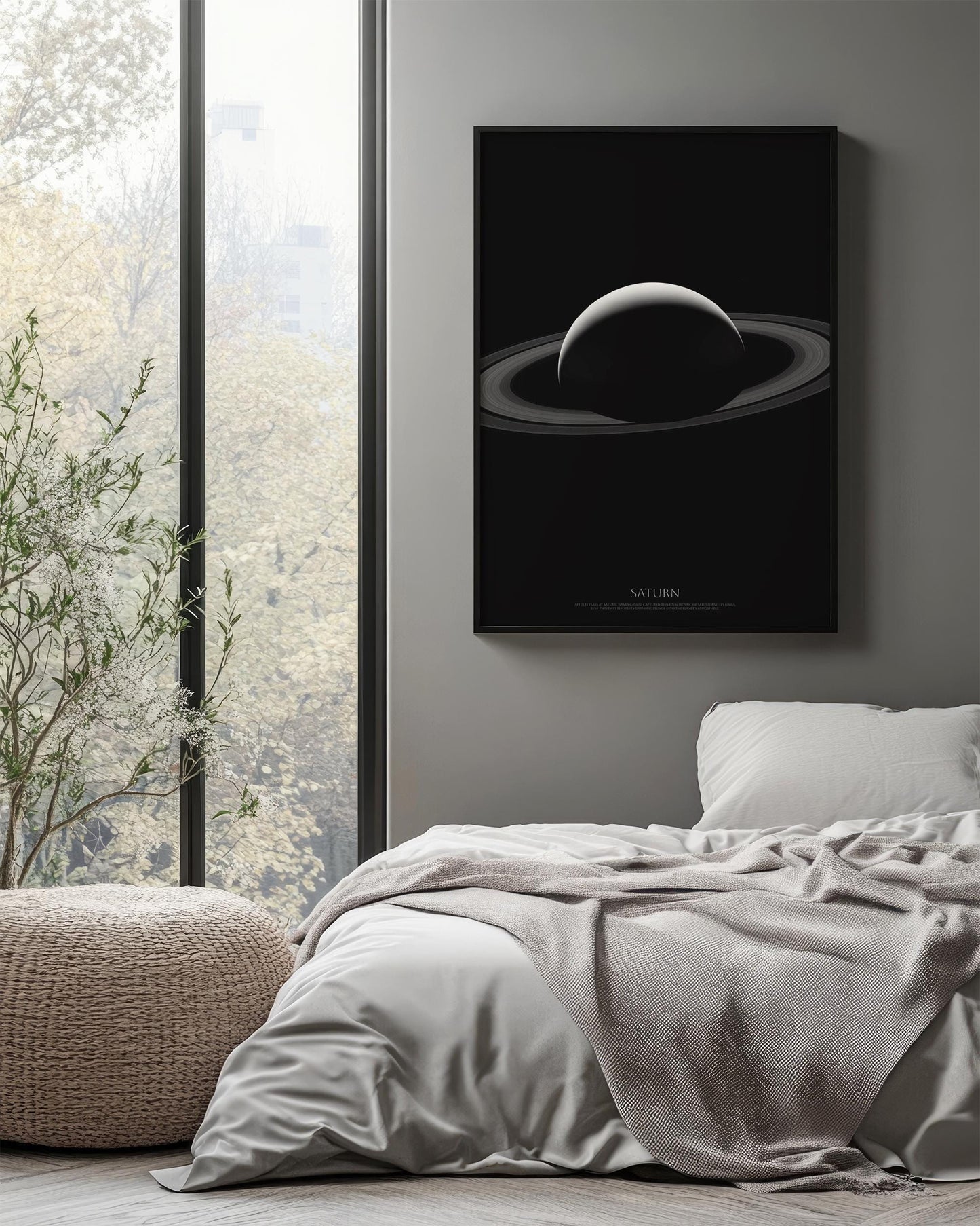 NASA Saturn Photograph by Cassini spacecraft - Saturn Space Print - Office Decor Wall Art Perfect for Dark Interior