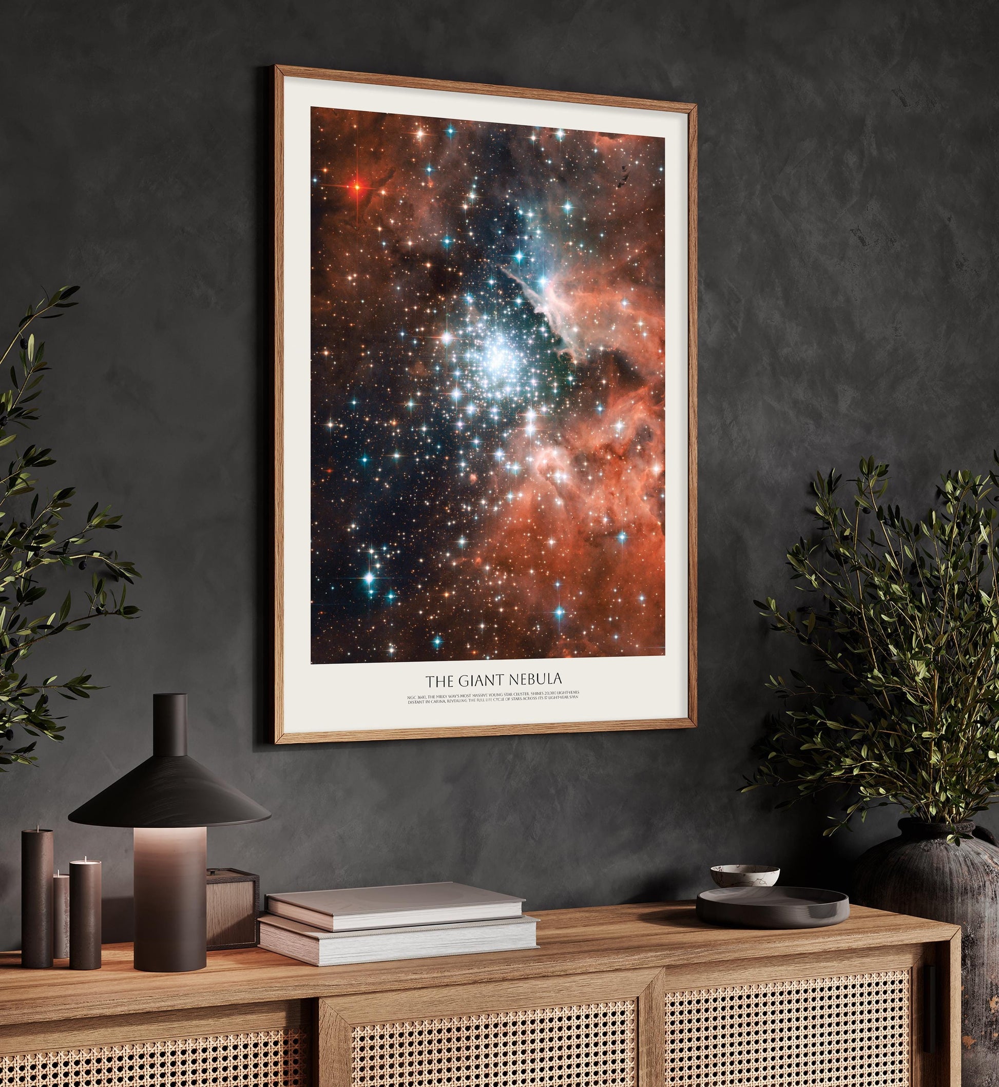 NASA Giant Nebula Print | Hubble Space Telescope Photo | Massive Star Cluster Space Wall Art | NGC 3603