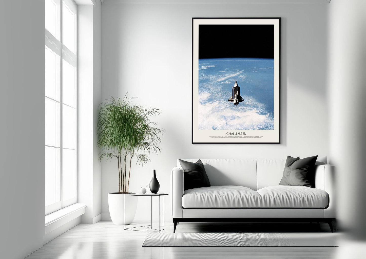 Space Shuttle Challenger Print – NASA Wall Art | STS-7 Mission Poster Framed