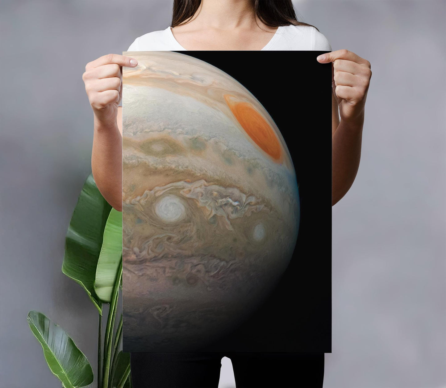 Jupiter Great Red Spot Print - NASA Space Poster | Modern Space Wall Art
