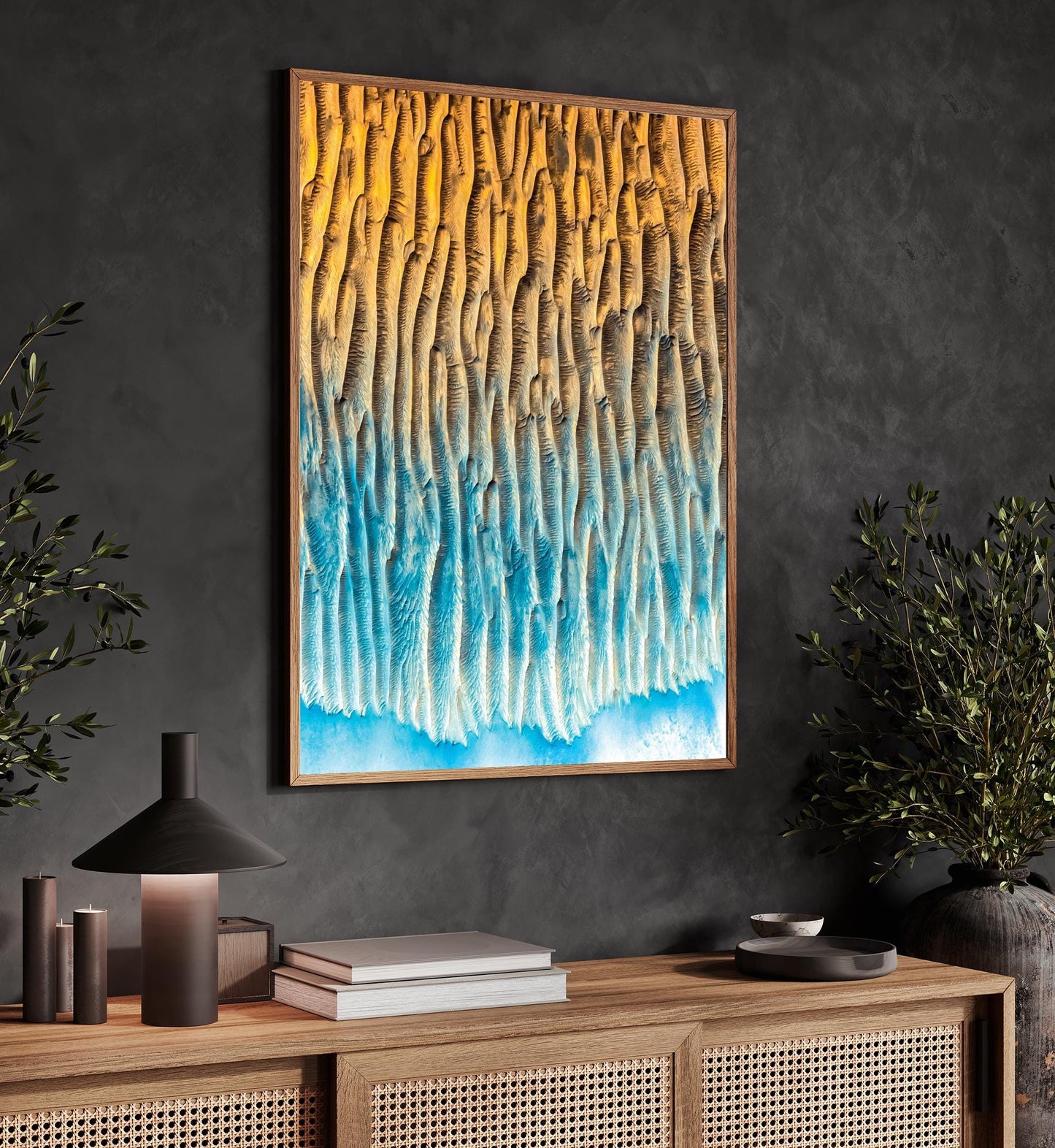 Mars Landscape Print - NASA Mars Poster with Martian Dune Photo & Space Wall Art