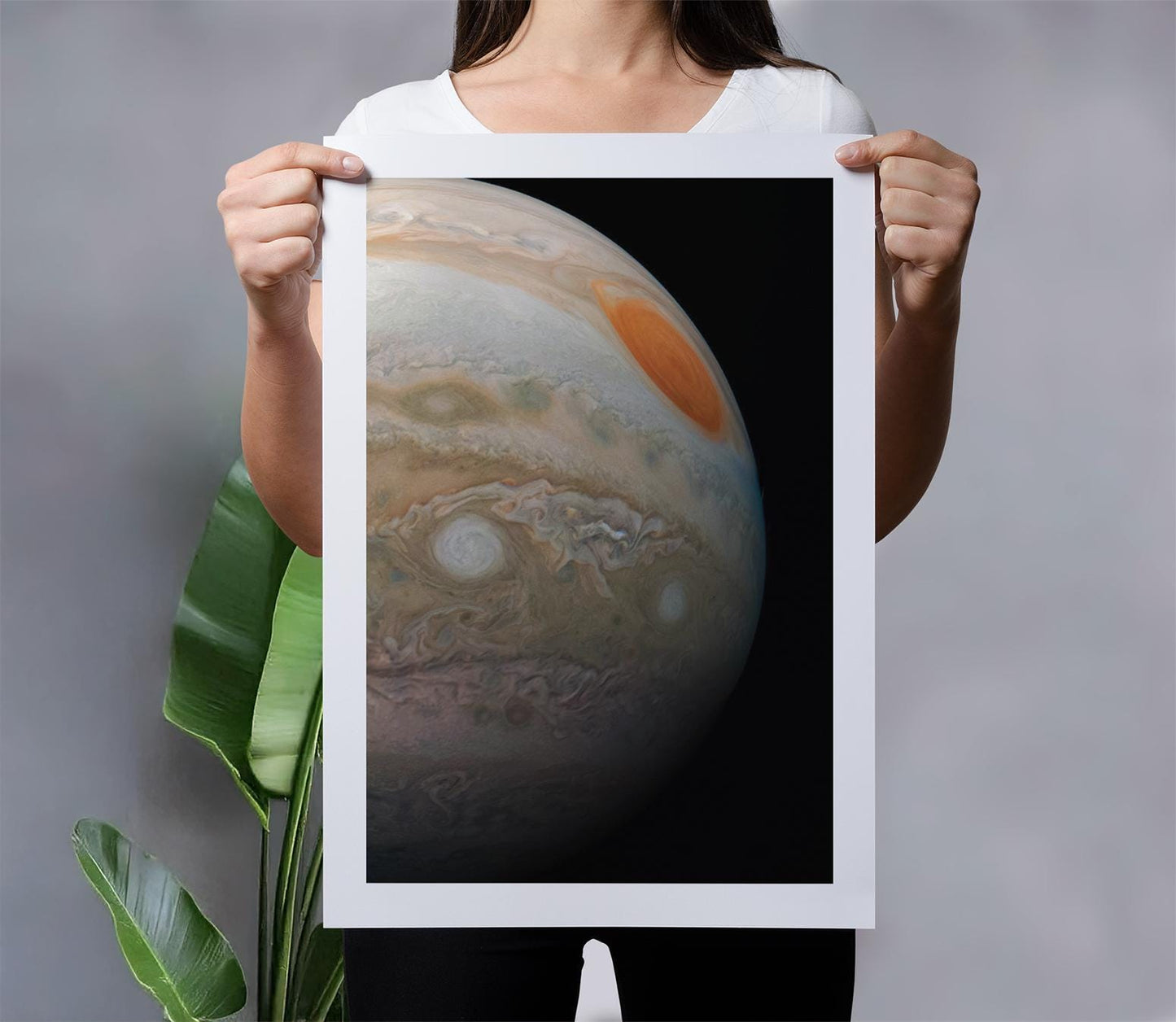 Jupiter Great Red Spot Print - NASA Space Poster | Modern Space Wall Art