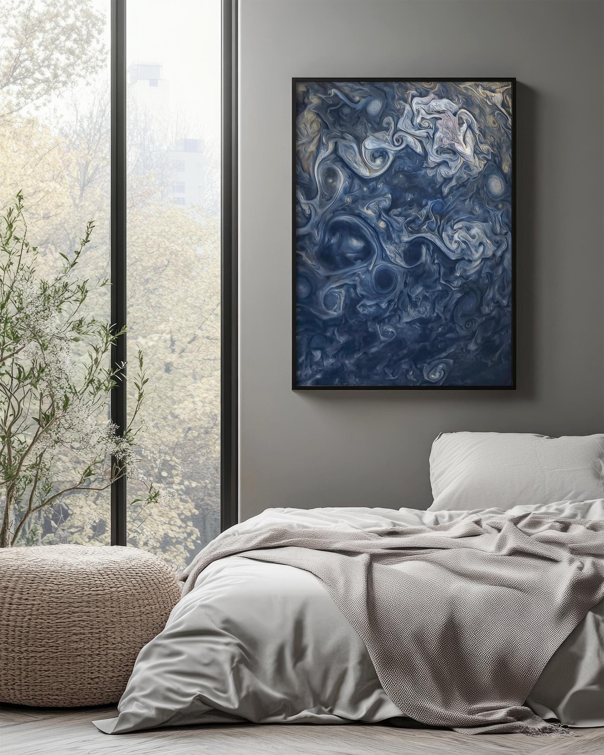 Jupiter Cloud Storms | NASA Juno Mission | Space Wall Art | Planetary Swirls | Abstract Cosmic Photography Print | Universe Space Art Print