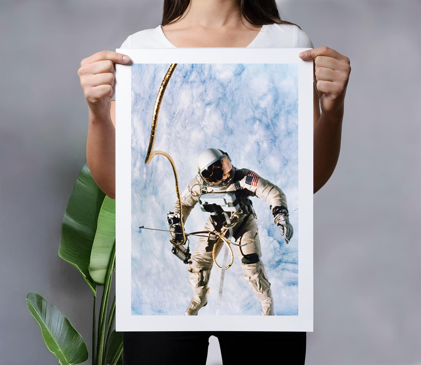 Astronaut Spacewalk Poster | Iconic NASA Photography | Ed White&#39;s Historic EVA | Outer Space Wall Art | Perfect Gift for Space Enthusiasts