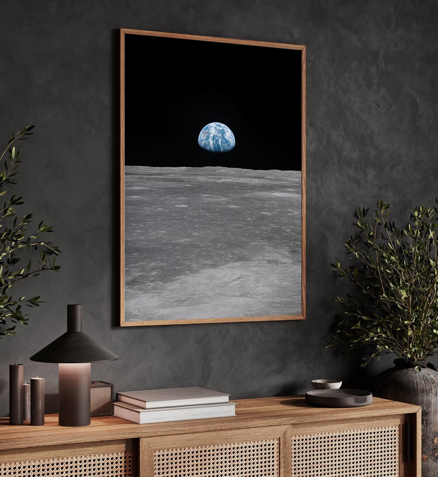 Apollo 8 Earthrise Photo - Historic NASA Wall Art Space Print on Museum Paper
