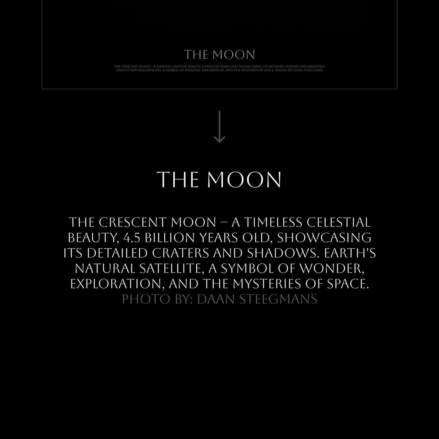 Crescent Moon Photo Print – Lunar Surface Art | Astrophotography Wall Art Decor