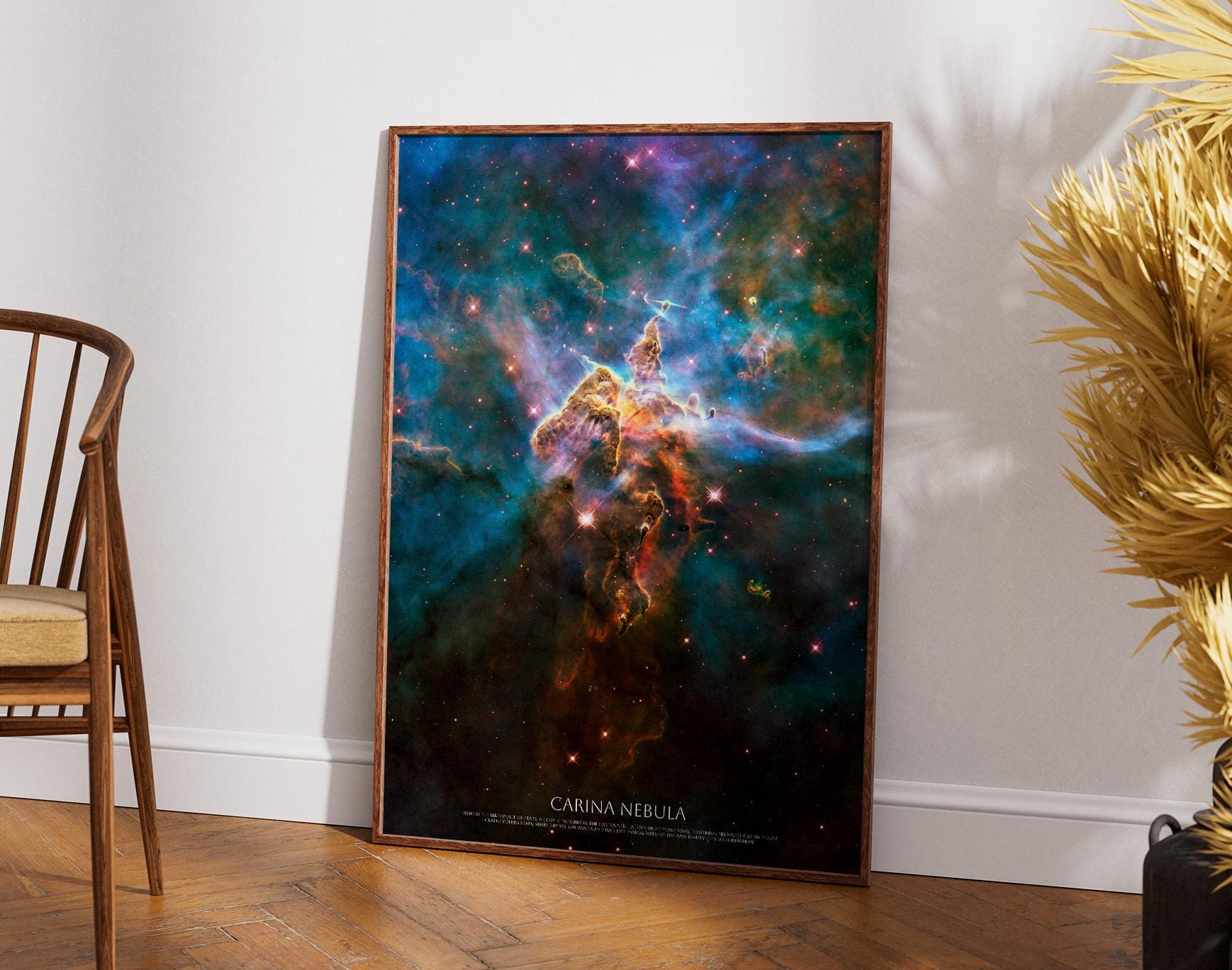 Carina Nebula by Hubble Space Telescope | NASA Poster | Modern Interior Decoration | Space Posters | NASA Hubble Poster | NGC 3372