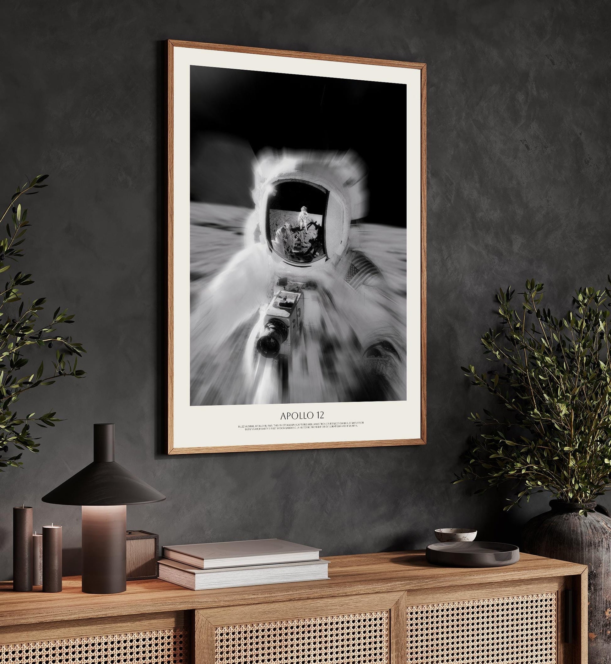 NASA moon photograph 1969 | NASA Space art  | Buzz Aldrin Moon Reflection | Apollo 11 Photo | Astronaut Poster | Astrophotography