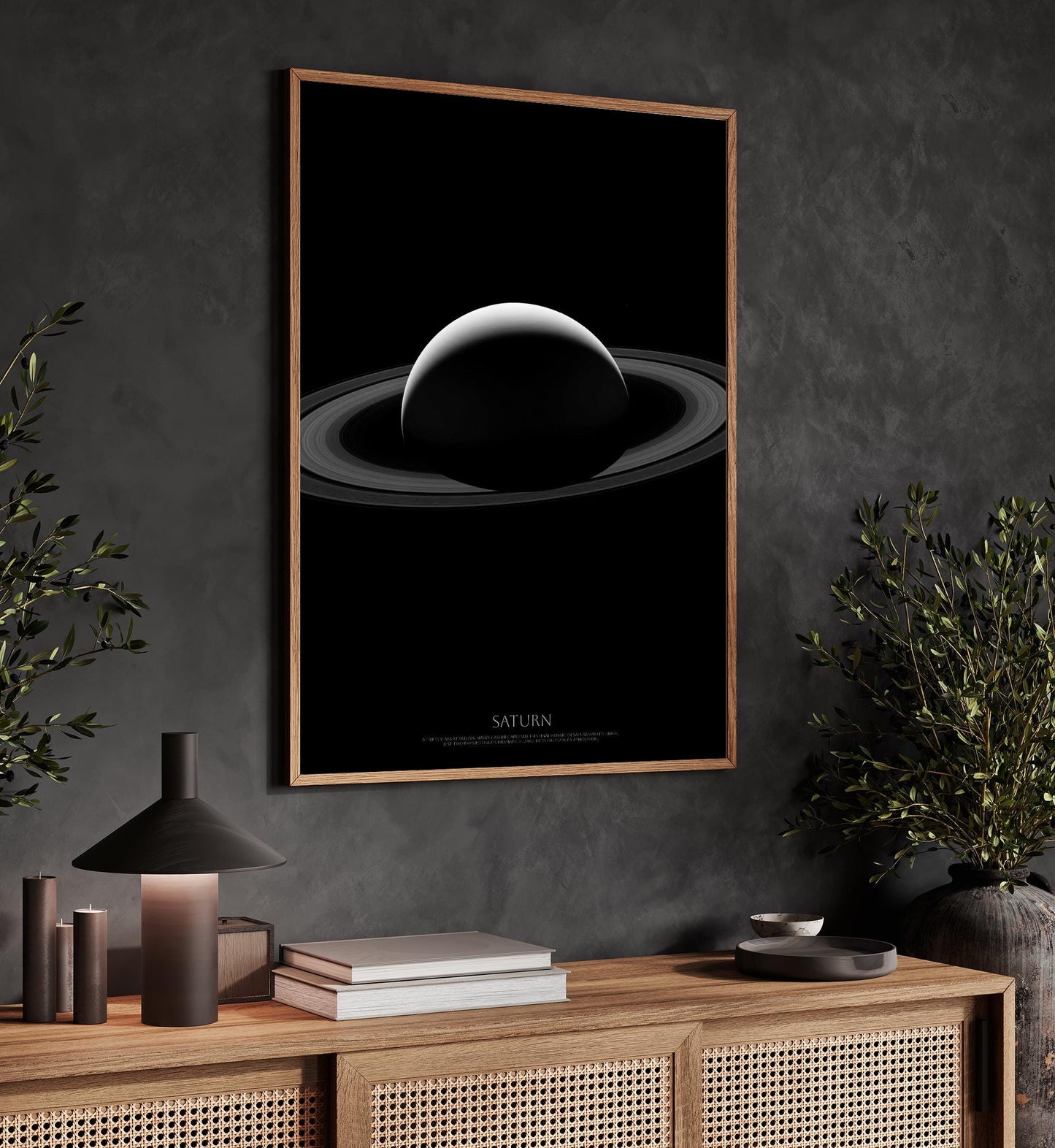NASA Saturn Photograph by Cassini spacecraft - Saturn Space Print - Office Decor Wall Art Perfect for Dark Interior